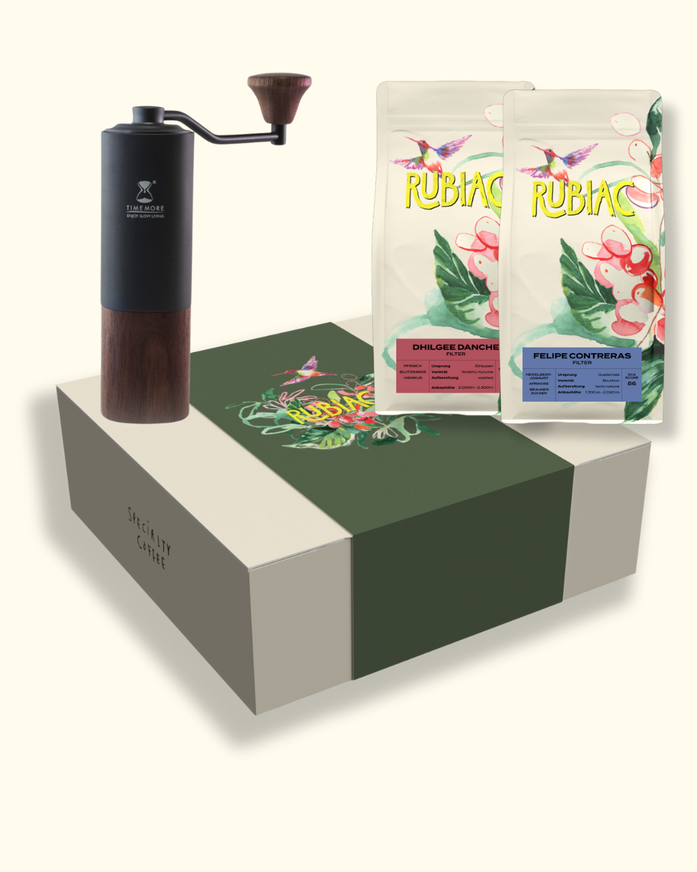 Filterkaffeebox mit Handmühle