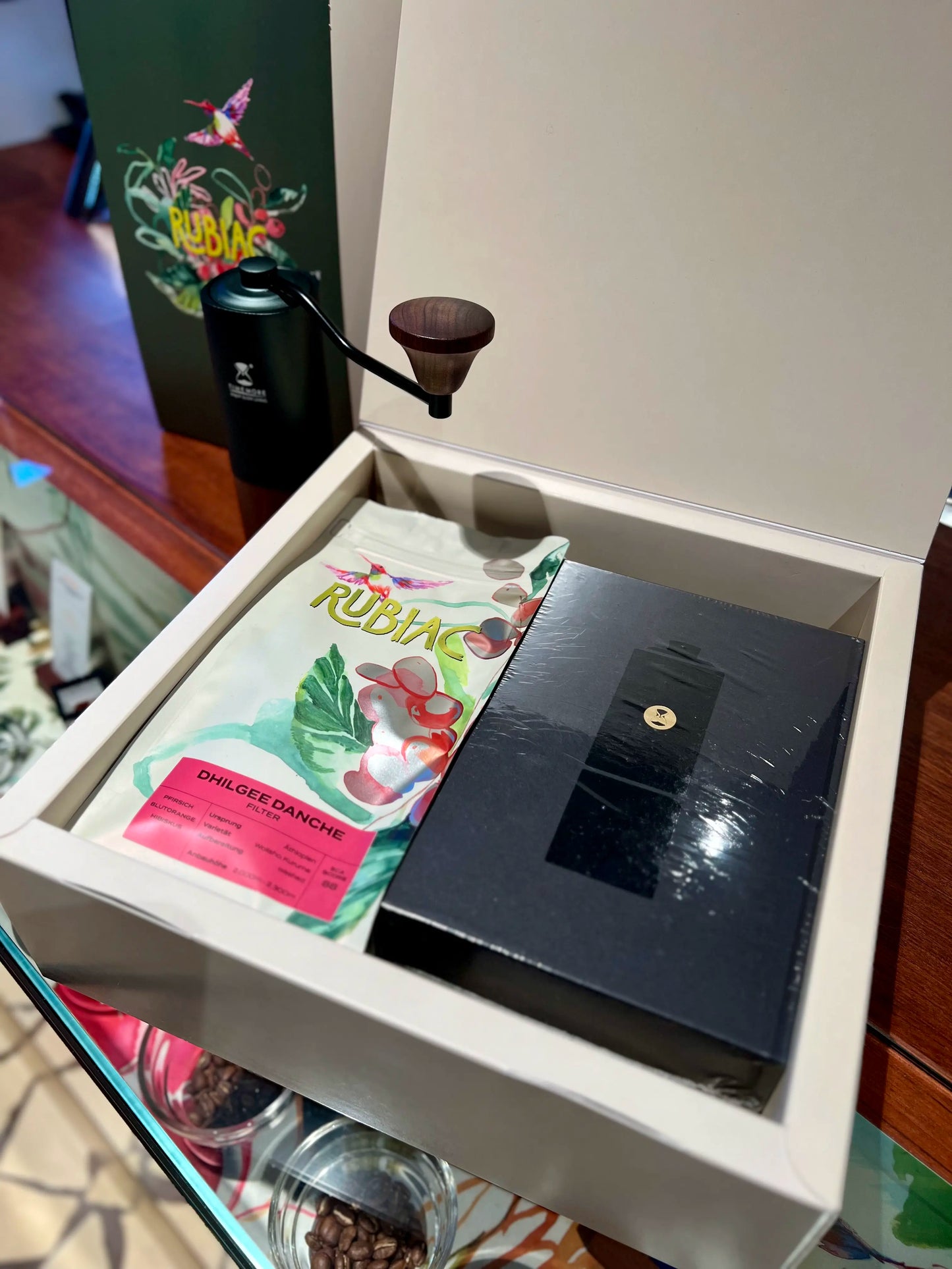 Filterkaffeebox mit Handmühle